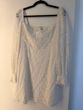 NWOT French Connection Lace Long-Sleeve Mini Dress